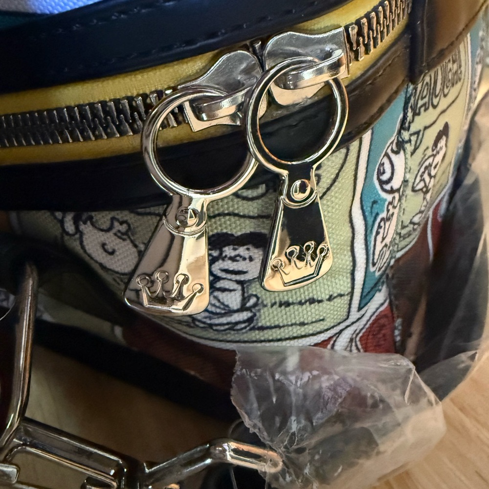 Loungefly Peanuts Snoopy SODA Lunch Bag NWT Comic Print Crossbody Bag Only - Picture 8 of 14